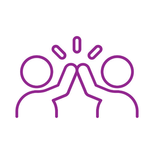 icon of people giving a high five