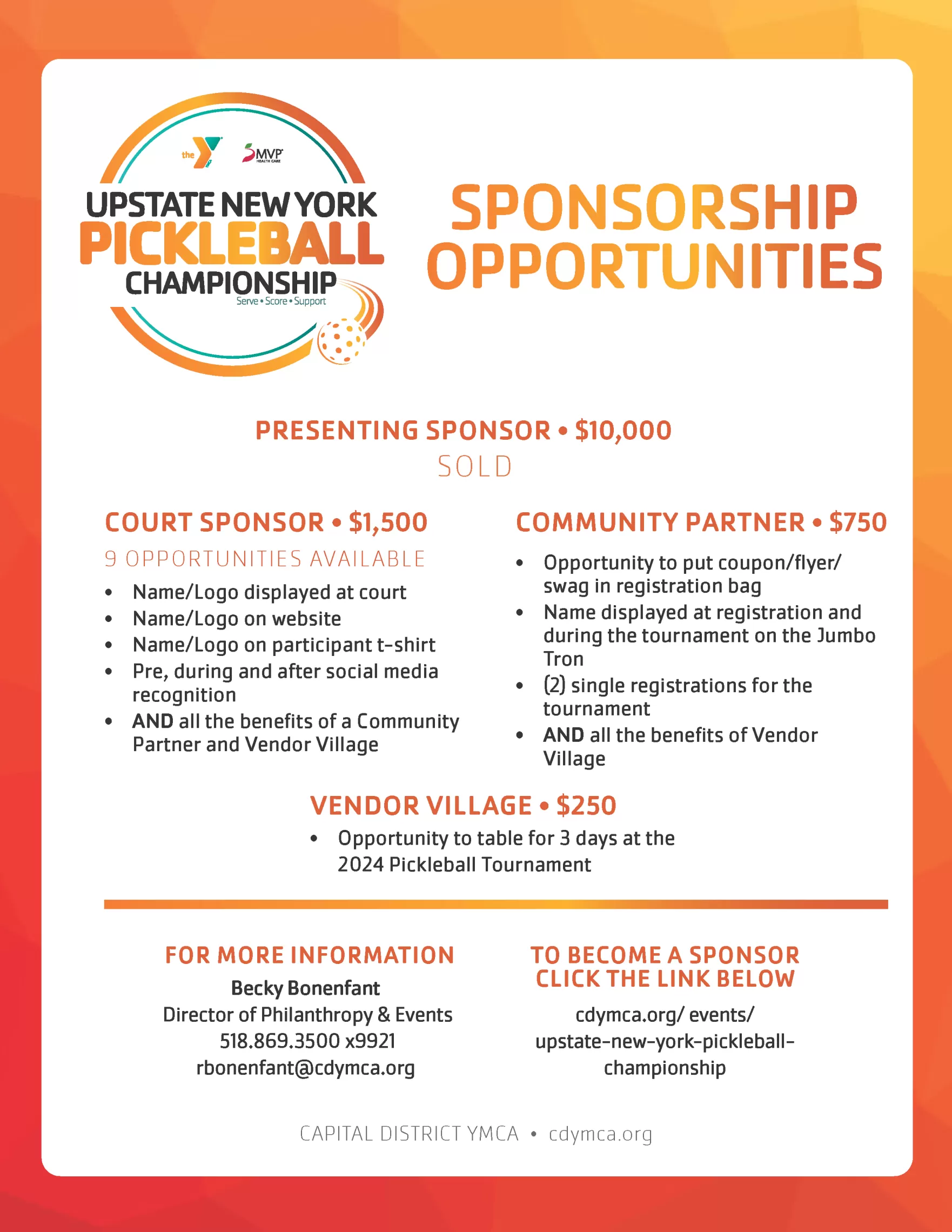 Pickleball Sponsorship Opportunities