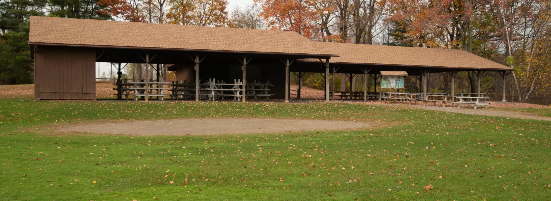 Outside pavillion