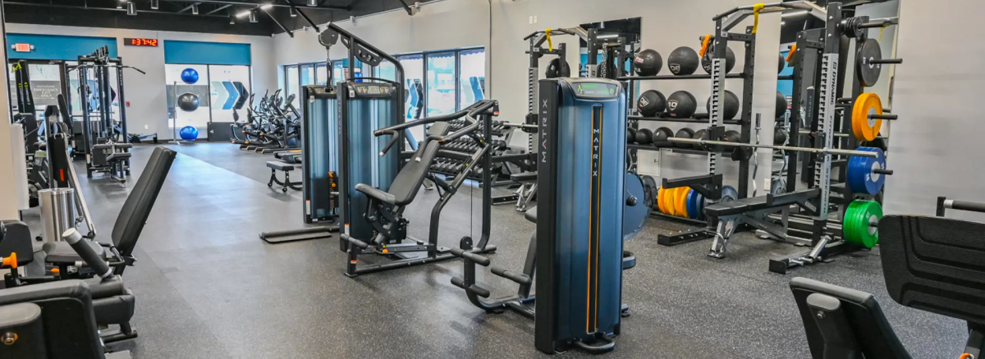 equipment in a gym
