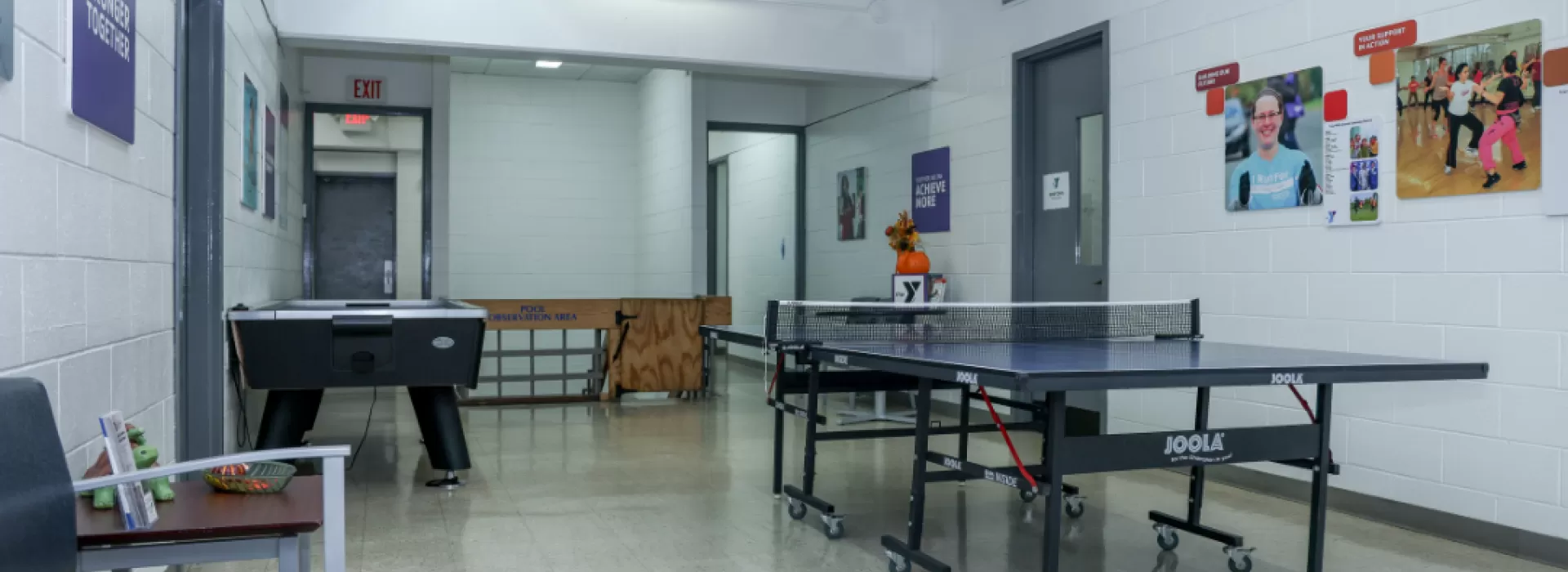 Troy's lobby with ping pong and air hockey tables